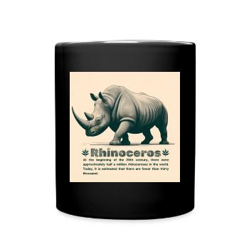 Rhinocéros - Mug uni - noir - Devant