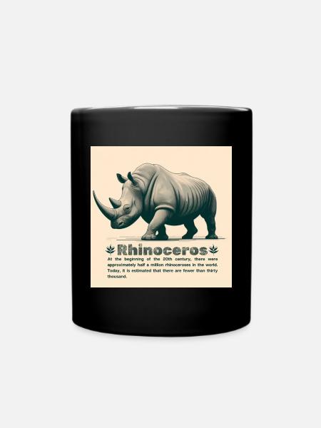 Rhinocéros - Mug uni - noir