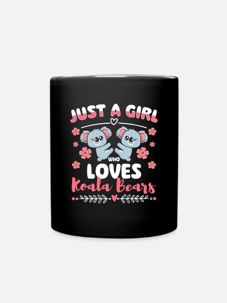 Koala Beuteltier Zoo - Tasse einfarbig - Schwarz