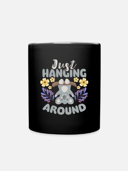 Eukalyptus Flauschig Beuteltier Outback - Tasse einfarbig - Schwarz