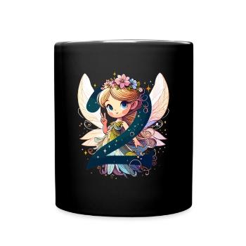 2 Jahre Fee Elfe Geburtstag Geschenk - Tasse einfarbig - Schwarz - Vorne