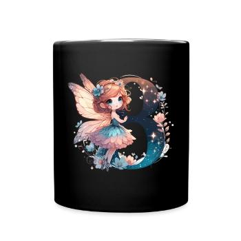 8 Jahre Fee Elfe Geburtstag Geschenk - Tasse einfarbig - Schwarz - Vorne