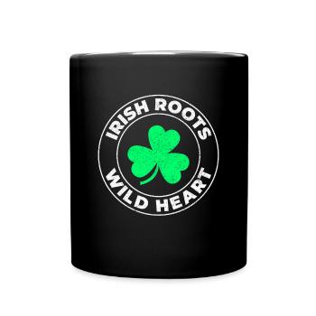 Wild Heart : Conception de fille irlandaise drôle - Mug uni - noir - Devant