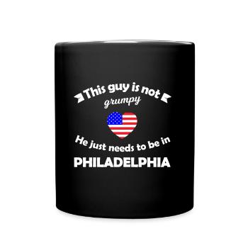 Philadelphie en Amérique - Mug uni - noir - Devant