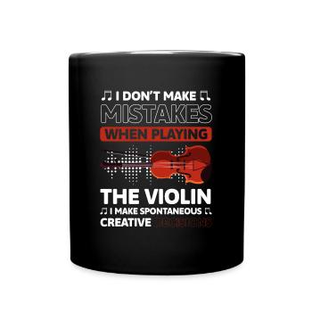 Musicien, Violoniste, Classique, Instrument à cordes - Mug uni - noir - Devant