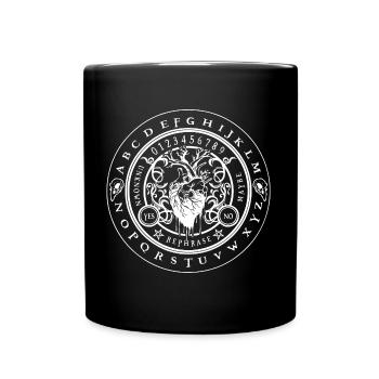Pendulum Board tree of life heart - Full Colour Mug - black - Front