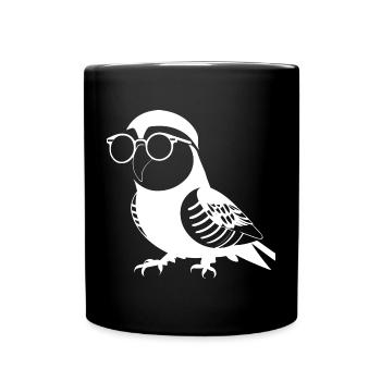 Lustiger Vogel mit Sonnenbrille Cool Bourke's Parak - Tasse einfarbig - Schwarz - Vorne