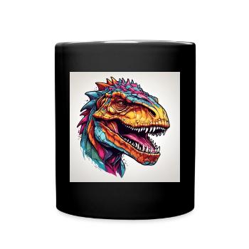 coloré Tyrannosaurus Rex T-Rex - Mug uni - noir - Devant