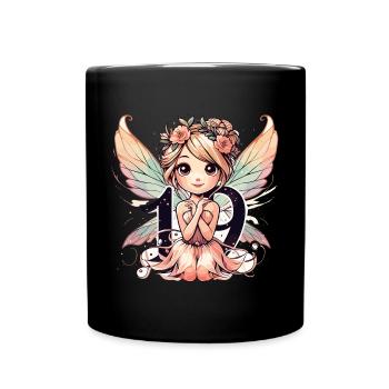19 Years Fairy Elf Cute Birthday Gift - Full Colour Mug - black - Front