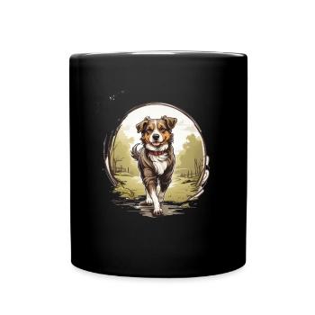 logo de promenade de chien - Mug uni - noir - Devant