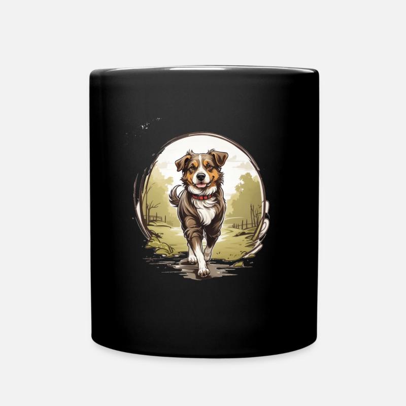 Logo für Hundespaziergänge - Tasse einfarbig - Schwarz
