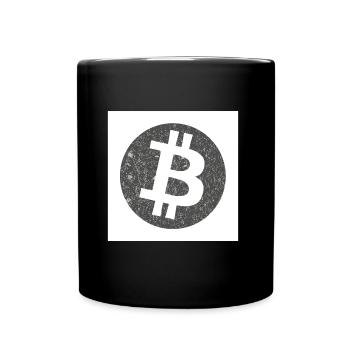Das öffentliche Geld Bitcoin - Tasse einfarbig - Schwarz - Vorne