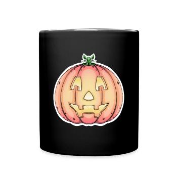 Conception de citrouille d’Halloween Jack-o'-Lantern - Mug uni - noir - Devant