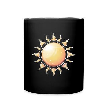 Radiant Sunburst Nature Design - Full Colour Mug - black - Front
