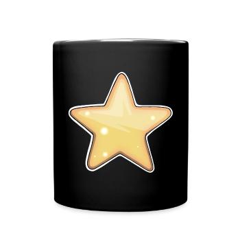 Illustration étoile dorée pour vêtements - Mug uni - noir - Devant