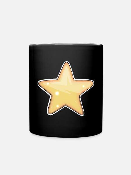 Golden Star Illustration for Apparel - Full Colour Mug - black