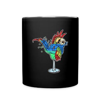 Animal Lover, Pet, Parrot, Animal, Bird, Zoo - Full Colour Mug - black - Front