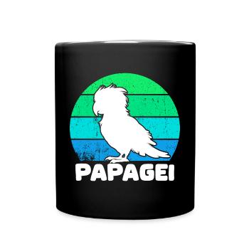 Bird, Parrot, Saying, Animal, Animal Lover, Pet - Full Colour Mug - black - Front