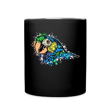 Parrot, Bird, Animal, Zoo, Bird Lover, Africa - Full Colour Mug - black - Front