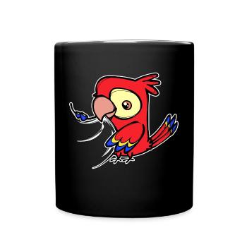 Zoo, Bird, Animal, Parrot, Animal Lover, Pet - Full Colour Mug - black - Front