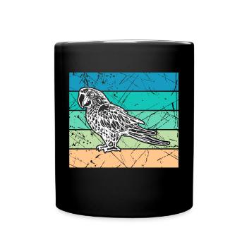 Bird, Jungle, Jungle, Parrot, Zoo, Animal Lover - Full Colour Mug - black - Front
