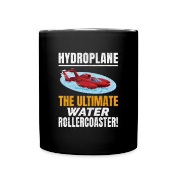 Hydroplane, Boat Racing, Rollercoaster Adventure, - Mug uni - noir - Devant