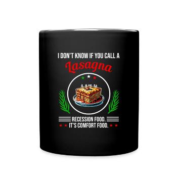 Ich weiß nicht, ob man das Lasagne nennt - Tasse einfarbig - Schwarz - Vorne