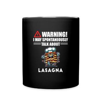 Attention ! lasagnes - Mug uni - noir - Devant
