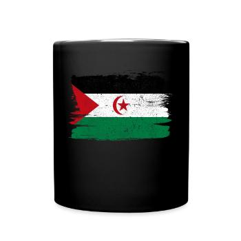 Western Sahara Bandiera Flag Peace Vintage - Full Colour Mug - black - Front