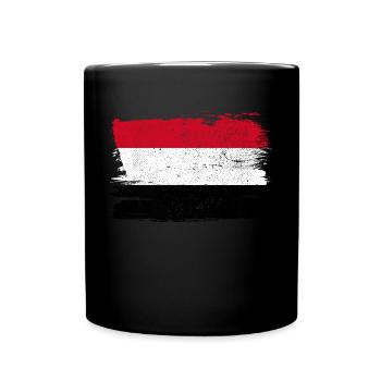 Jemen Bandiera Flagge Frieden Vintage - Tasse einfarbig - Schwarz - Vorne