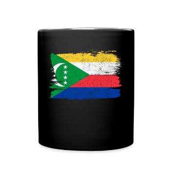 Comoros Bandiera Flag Peace Vintage - Full Colour Mug - black - Front