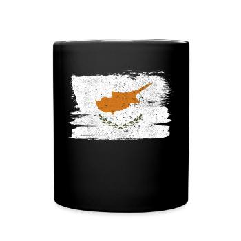 Cyprus Flag Flag Peace Vintage - Full Colour Mug - black - Front