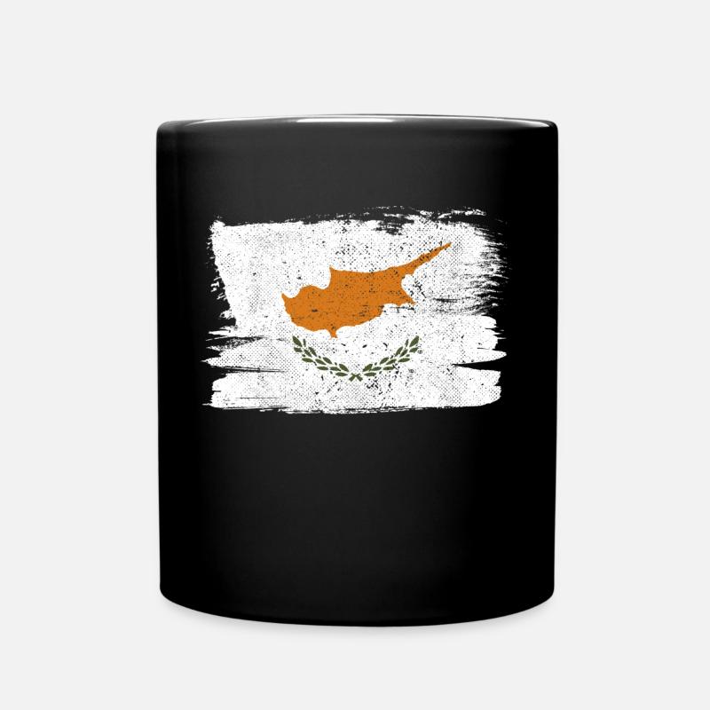 Chypre drapeau drapeau paix Vintage - Mug uni - noir