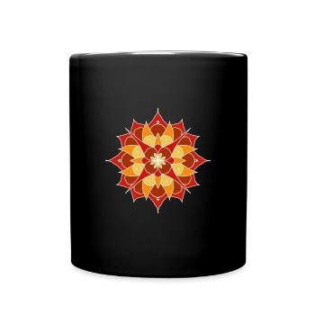 Rosette - Tasse einfarbig - Schwarz - Vorne
