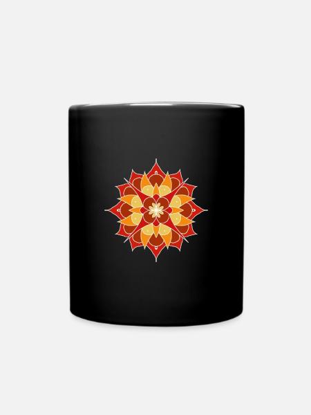 Rosette - Tasse einfarbig - Schwarz