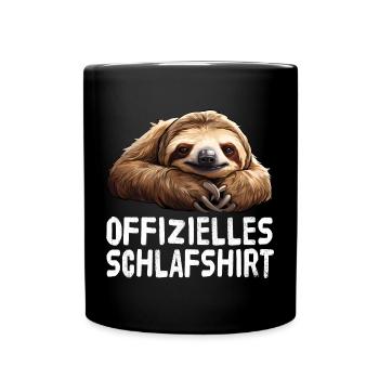Official Sloth Sleep Shirt - Full Colour Mug - black - Front