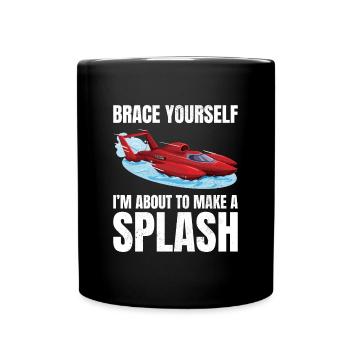 Alerte d’éclaboussure : Course d’hydroplanes Fun Water Sport - Mug uni - noir - Devant