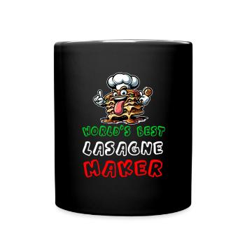 Weltbester Lasagne Macher Italia Food - Tasse einfarbig - Schwarz - Vorne