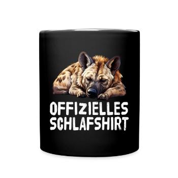 Official Hyena Sleep Shirt - Full Colour Mug - black - Front