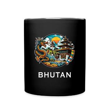 Bhutan dragon Thimphu Himalaya - Full Colour Mug - black - Front