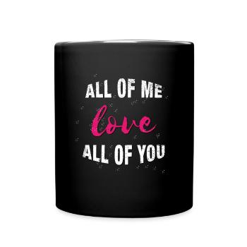 Je vous aime tous - Mug uni - noir - Devant