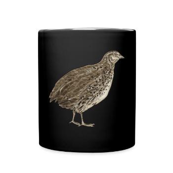 Oiseau de caille - Mug uni - noir - Devant