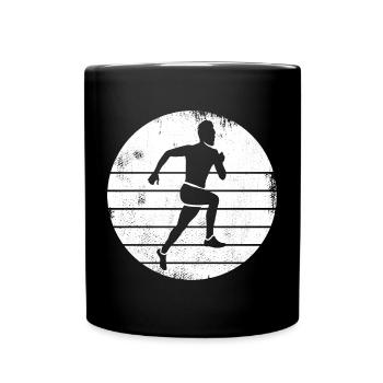 Läufer - Tasse einfarbig - Schwarz - Vorne