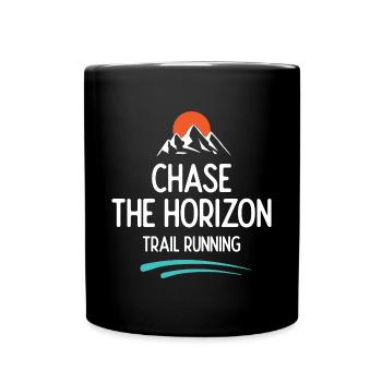 Trailrunning - Jagd auf den Horizont - Tasse einfarbig - Schwarz - Vorne