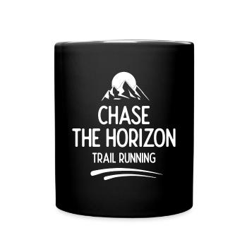 Trailrunning - Jagd auf den Horizont - Tasse einfarbig - Schwarz - Vorne