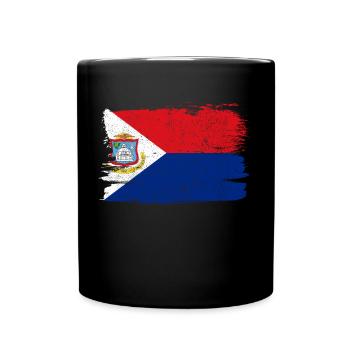 Saint Martin Flag Flag Peace Vintage - Full Colour Mug - black - Front
