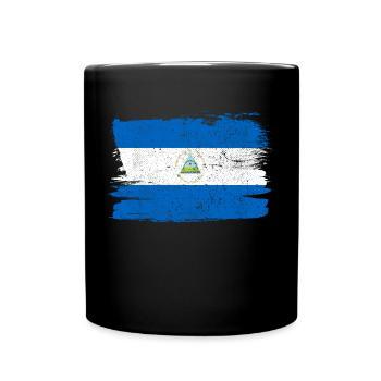 Drapeau du Nicaragua drapeau paix Vintage - Mug uni - noir - Devant