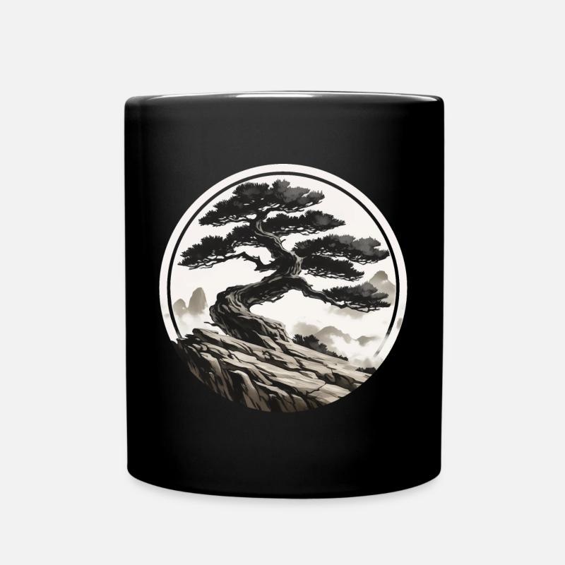 Asiatische Landschaft - Tasse einfarbig - Schwarz