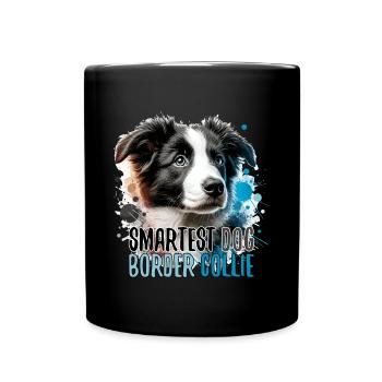 Border Collie chiot le plus intelligent chien cadeau - Mug uni - noir - Devant
