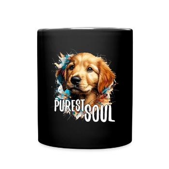 Golden Retriever chiot chiot l’âme la plus pure chien cadeau - Mug uni - noir - Devant